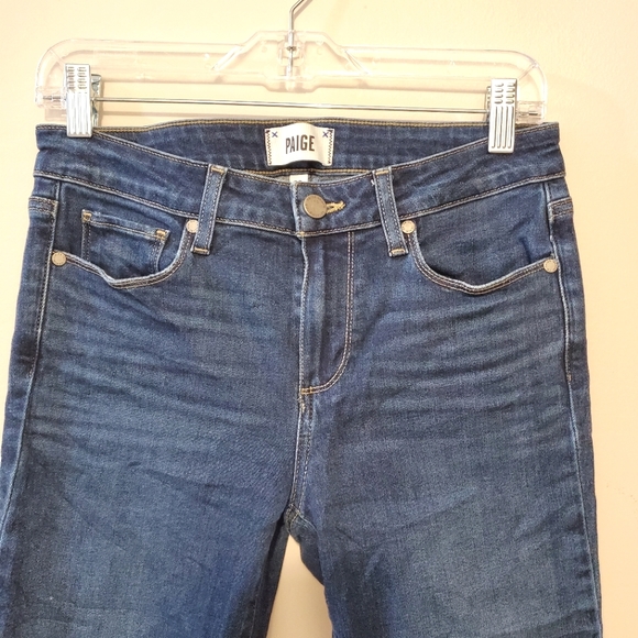 PAIGE Jeans Verdugo Ankle Darton Distressed Frayed Hem Jeans - Size 28 - Picture 2 of 10